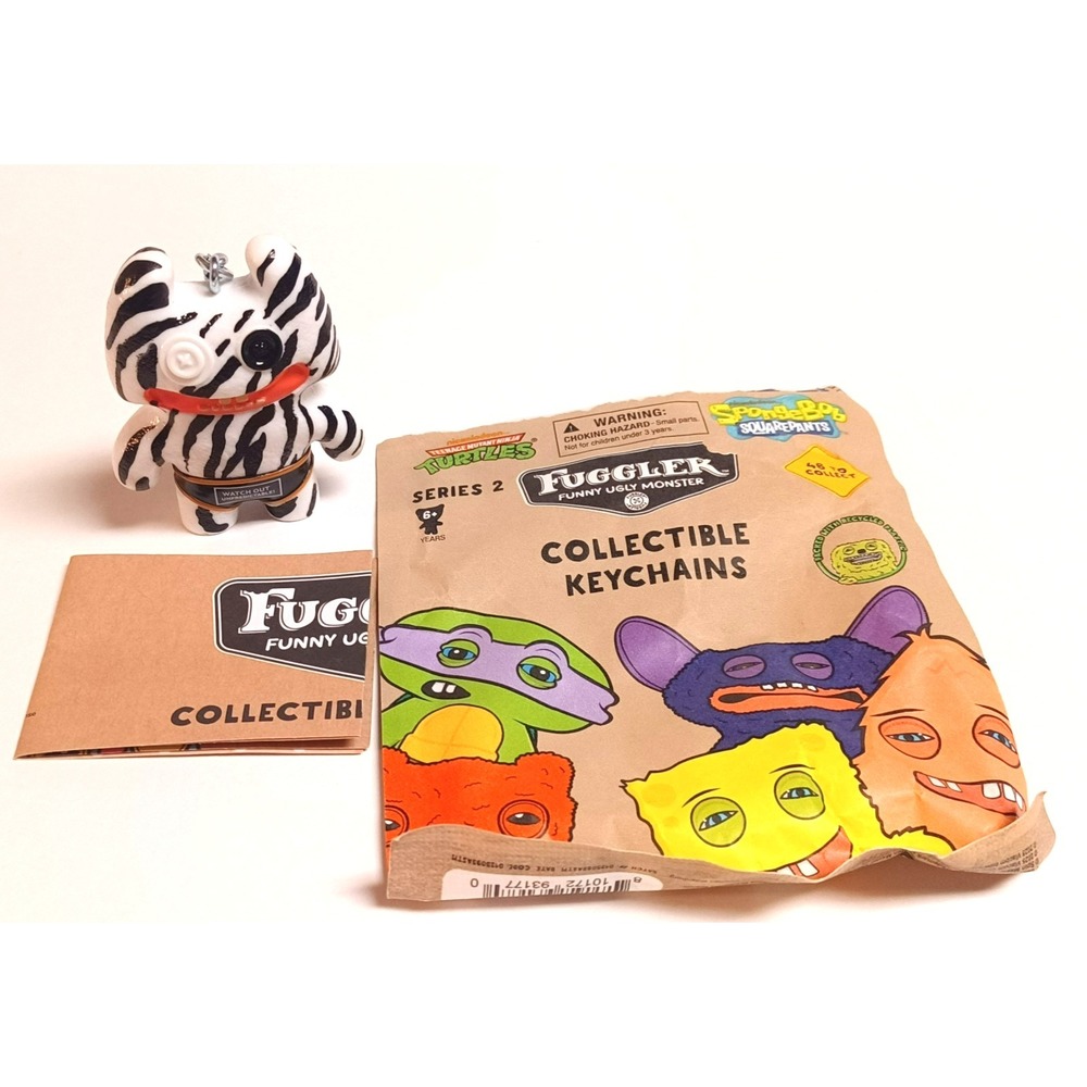 Fuggler Vinyl Keychain Series 2 Stinkface Zebra Stripe Budgie Figure